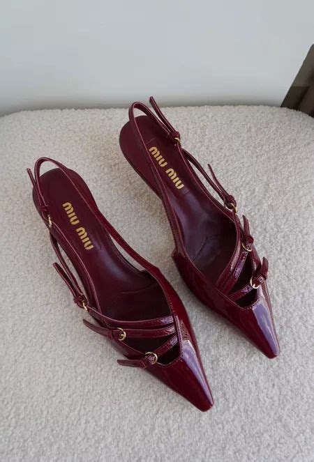 miu miu burgundy heels|miu mi u shoes.